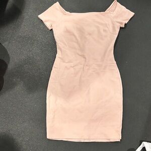 Lulu's Blush Pink Off-Shoulder Mini Dress